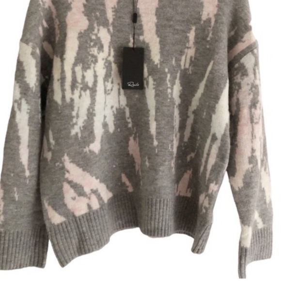 Rails Sweater Virgo Gray Tie Dye Wool Blend Sweater XL - Picture 4 of 13